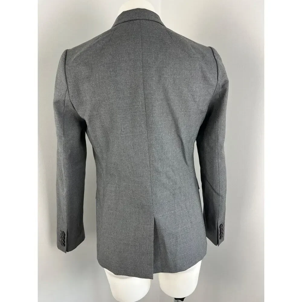 Women’s J.Crew Super 120s Wool Charcoal Gray Blazer Career Size 4